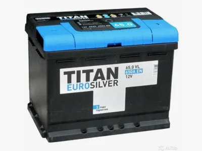 Аккумулятор TITAN EUROSILVER 65 Ah. 12V пуск.ток 620/650 А прямой (28892045)